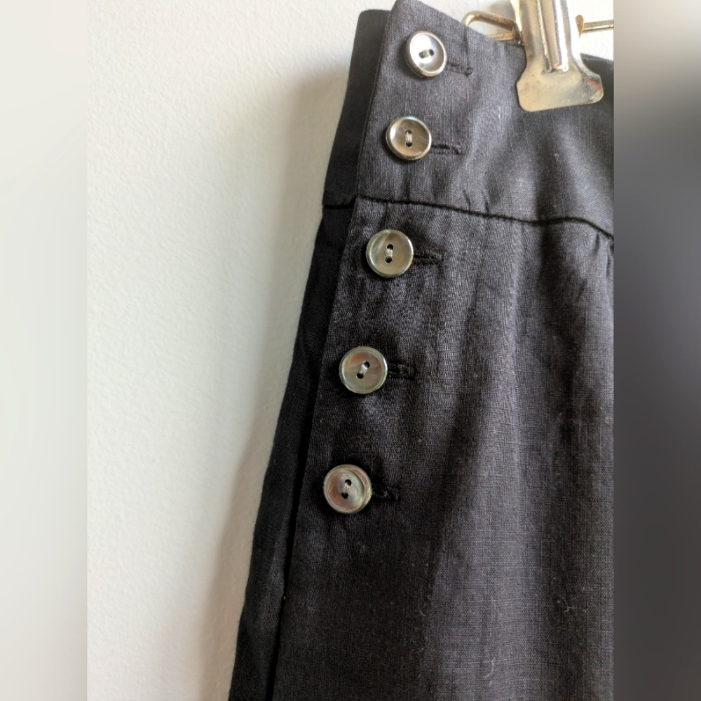 EUC....J. Crew Linen/Cotton  Lined Ruffled Hem Midi Skirt Size 6 - Picture 2 of 7